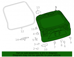 Boot door bare Lexus RX350L RX450hL 18-19 long electric