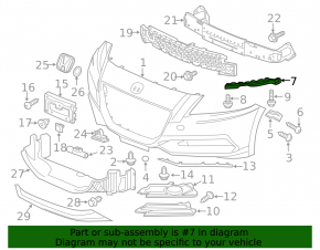 Honda CRZ 11-15 front bumper mount, left, under headlight