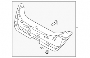 Lower tailgate trim Hyundai Veloster 12-17