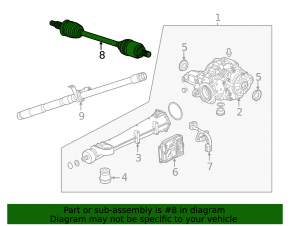 Drive axle rear left Chevrolet Equinox 18-