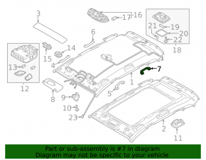 Right roof handle for Hyundai Santa FE Sport 13-18