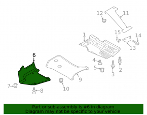 Right rear bumper guard for Audi A4 B8 08-16
