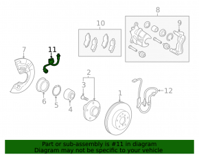 Brake hose front left Lexus ES300h ES350 13-18