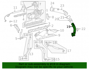 Turbo pipe first Mercedes W167 GLE 450 20-23 3.0h iron