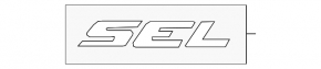 Emblem inscription SEL tailgate Ford Escape MK3 13-13