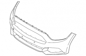Front bumper bare Ford Mustang mk6 15-17 prerest without hook