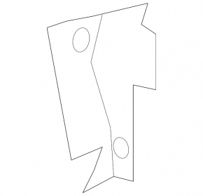 Lower right radiator deflector Ford Edge 15-18 prerest