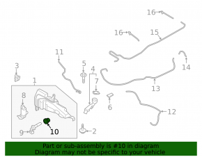 Ford Mustang Mach-E 21-26 Windshield Washer Fluid Level Sensor Seal