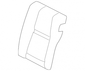 Left rear seat backrest, 2nd row, Land Rover Range Rover Velar 18-20, black perforated leather, white stitching, with overlay, with belt and latch