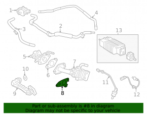EGR valve tube Toyota Venza 23-