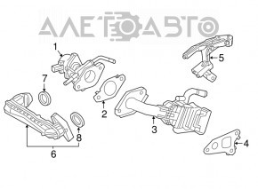 EGR valve tube Toyota Venza 23-
