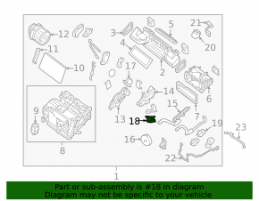 Actuator motor heater drive air conditioner Nissan Sentra 13-19