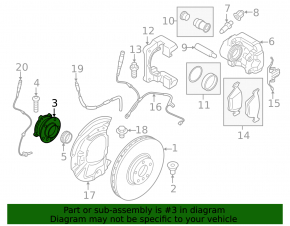 Front left hub BMW X5 E70 07-13