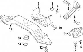 Right engine mount for Subaru Forester 2025-2026
