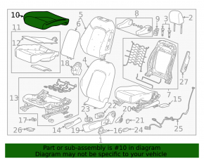 Driver's seat Buick Encore 17-19 without airbag, cloth black