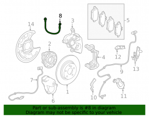 Brake hose rear right Infiniti QX30 17-