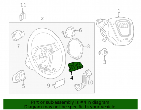 Right steering wheel controls for Audi Q5 8R 09-12