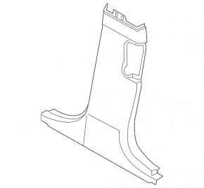 Center pillar trim lower right BMW 5 F10 11-16 beige