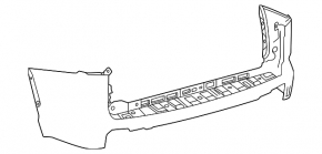 Bare rear bumper for Toyota Sequoia 23-26