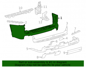 Bare rear bumper for Toyota Sequoia 23-26