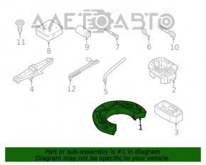 Foam plastic for VW Jetta 19-24 tool type 2, broken