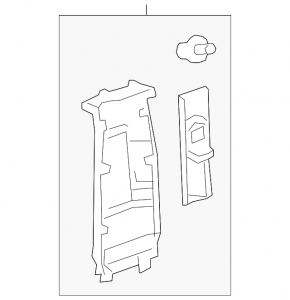 Left upper center pillar trim for Lexus ES 19-26, white