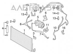 Air conditioning pipe compressor-heater first Mini Cooper R56 R58 11-15
