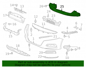 Honda Accord 18-22 aluminum front bumper reinforcement