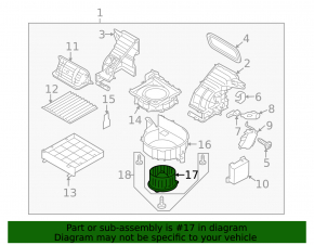 Motor heater fan Subaru b9 Tribeca type 2