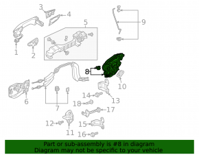 Rear left door lock Honda Accord 18-22