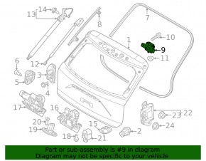 Left tailgate hinge Kia Niro 23-