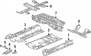 Front subframe burdock left Honda Accord 23-