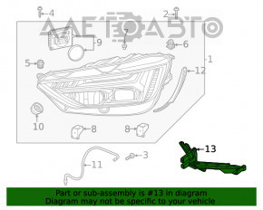 Headlight mount left front Audi Q5 80A 21-