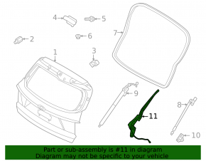 Right tailgate position sensor for Kia Sorento 2021-2025