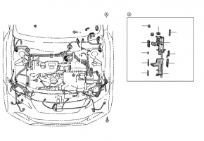 Left underhood relay block Toyota Camry v55 15-17 2.5 usa large, for 2 relays, without wiring