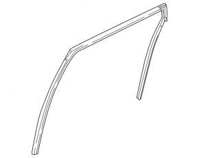 Rear right glass seal Nissan Rogue Sport 17-22