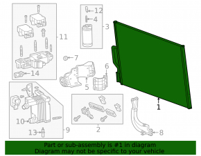 Air conditioning radiator condenser Chevrolet Equinox EV 24-26