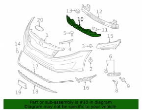 Front bumper absorber Kia Optima 11-13 prerest under the hook