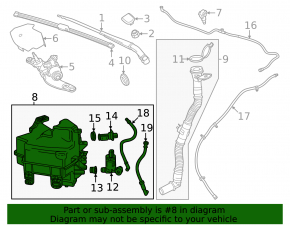 Chevrolet Equinox EV 24-26 washer reservoir without motor and sensor