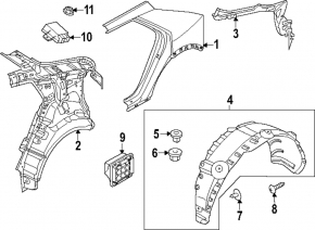 Rear left fender liner Hyundai Ioniq 5 22-24