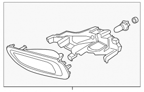 Right fog light for Hyundai Azera 12-17