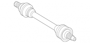 Drive axle shaft rear left Mercedes W166 ML/GLE 12-18 AWD