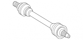 Drive axle shaft rear left Mercedes W166 ML/GLE 12-18 AWD
