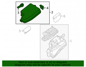 Mazda 3 14-16 BM underhood fuse box cover