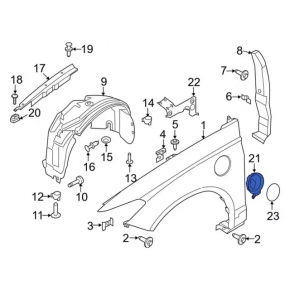 Ford Fusion mk5 13-20 plug-in charging port housing