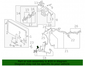 Mitsubishi Galant 03-13 Air Conditioner Pressure Sensor