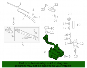 VW Jetta 19 washer reservoir - with neck