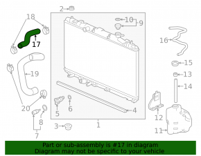 Upper Cooling Hose Honda Accord 18-22 2.0 Hybrid