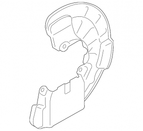 Front right brake disc cover Volvo S60 11-18