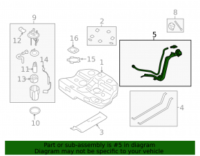 Fuel filler neck of Kia Optima 11-15 2.4